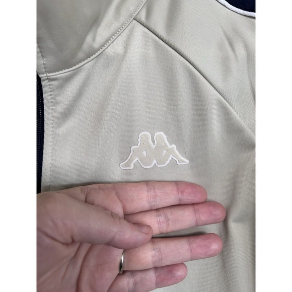 Kappa 222 Banda Track Suit In Beige & Navy Blue - Jacket and Pants Unisex L Slim - Picture 5 of 12
